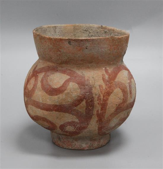 A Bamchang pottery vessel, height 18.5cm diameter 15cm